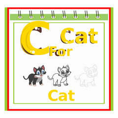 Fototapeta premium C for Cat