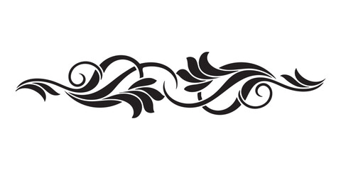 Fototapeta premium Decorative flourish isolated on white background