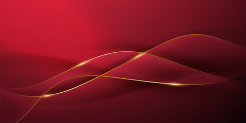 Naklejka na ściany i meble Abstract background design modern red and gold geometric elements vector illustration Naklejka na ściany i meble Abstract background design modern red and gold geometric elements vector illustration