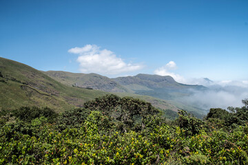 mountain landscape with clouds