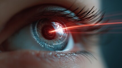 Innovative eye tracking technology showcased with advanced optics in a close-up view