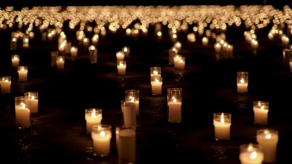 Candlelit Vigil - A Serene Display of Light and Remembrance.