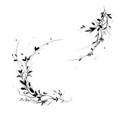 Obraz premium A christmas wreath illustrated graphics pattern.