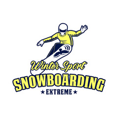 Snowboarding extreme winter sport vector design