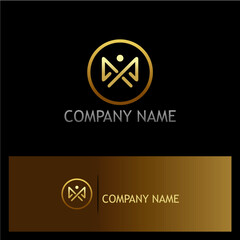 Luxurious Company Logo Design with Abstract Geometric Icon and Elegant Typography, Ideal for Brand Identity and Corporate Presentation Visuals and Marketing materials concept