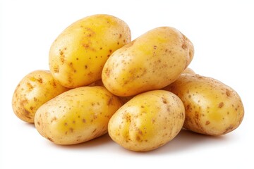 Yukon Potato: Fresh Organic Vegetable. Growing Agriculture in Healthy Carbohydrate Food