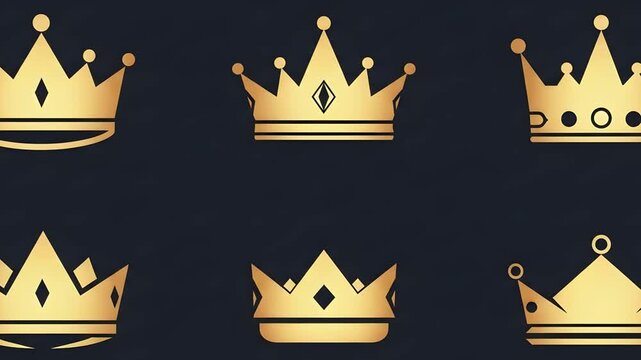 set of golden crowns