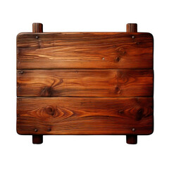 Naklejka premium Wooden sign isolated on transparent or white background.