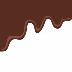 chocolate drip vector, choco melted, hot cocoa flow, sweet dessert vector, milk drop illustration, brown liquid wave, melting chocolate cartoon