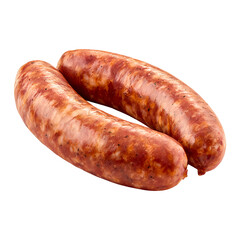 Italian sausage, isolated on white background, realistic, studio lighting, centered, no shadow, transparent background