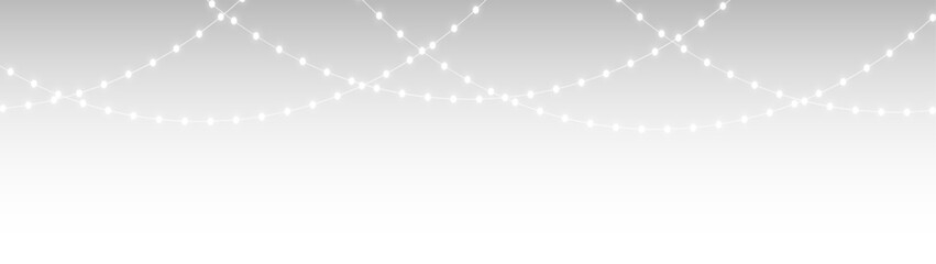 png christmas light garland with blue glowing bulbs