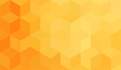 Three dimensional yellow cubic pattern for background.