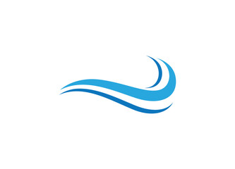 Fototapeta premium Elegant Blue Wave Dynamic Flow Ocean Water Stream Curve Smooth Shape Vector