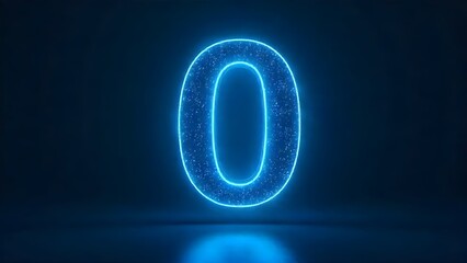 A captivating 3D render of the number zero