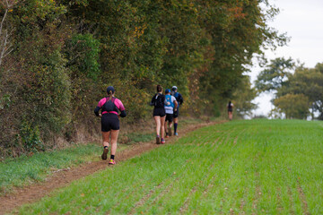 Fototapeta premium Course à pied trail