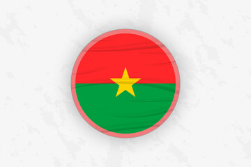 Burkina Faso Flag Circular Sticker Design, National Pride Decal.