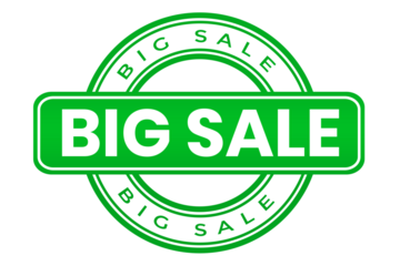 Big Sale Green Round stamp element transparent png file	