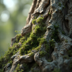 Tree Bark and Moss Texture
