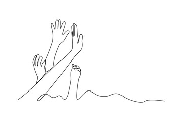 Simple continuous line draw of all about concert. Simple line, creativity, vector.