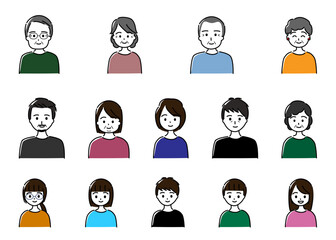 人物３世代バリエーション上半身セット