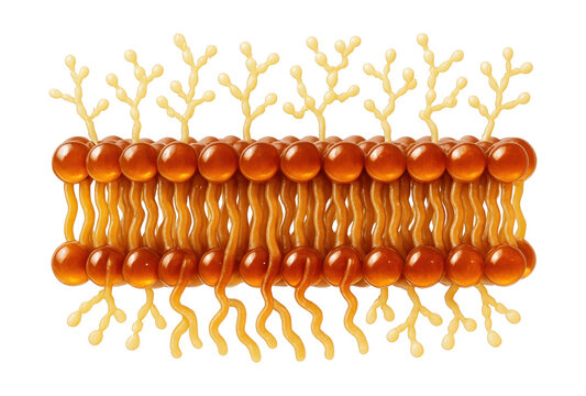 Lipid layer linked to polysaccharide chains, forming a protective barrier.