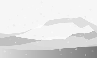 Abstract minimalist landscape with geometric shapes and circles