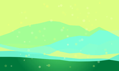 Obraz premium Abstract landscape with rolling hills and soft bokeh lights