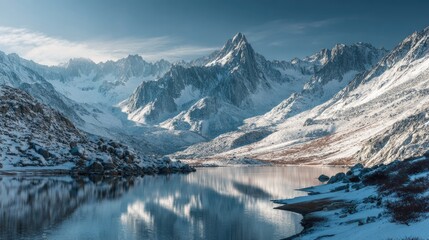 Beautiful Mount Cook National Park with snow mountains, green valley, and scenic alpine landscape view isolated on white background