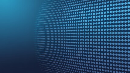 Obraz premium Abstract Blue Sphere Made of Dots on a Gradient Background Cyber Light Energy Background.