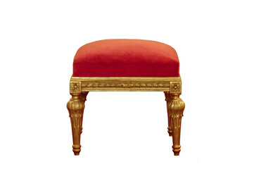 gold medieval lion head isolated on white background