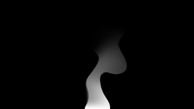 An animation of a soft, white smoke or steam column rising. This seamless loop is a perfect luma matte or alpha channel overlay for a hot drink, food, or magic effect.