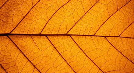 Close-up of a dried orange leaf with detailed vein patterns