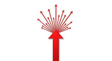 Red ribbon and bow on white background festive decoration