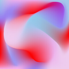 This image features a soft abstract blend of red, purple, blue, and white gradient waves. The smooth color transitions create a fluid and calming atmosphere.