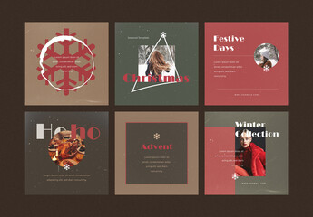 Christmas Style Social Media Layouts
