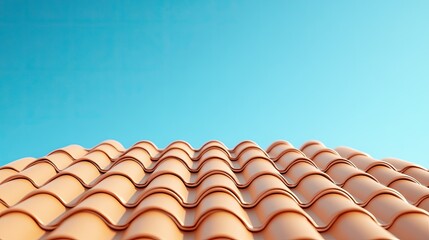 Elegant red clay roof tiles basking under the bright blue sky showcasing durability and craftsmanship