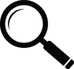 Magnifying Glass Vector Simple Line Icon Search Tool Symbol Zoom In Investigation Find Exploration Discovery