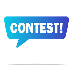 Contest word speech bubble vector isolated illustration