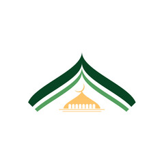  Mosque icon design vector template for banner ,poster ,social media post,T shirt and app logo.