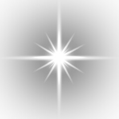 png Bright starburst effect lens flare vector illustration isolated on white background for graphic design and overlay