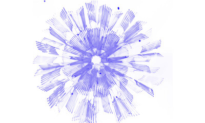 png Abstract radial pattern in blue vector illustration for backgrounds and designs isolated on white