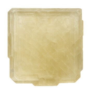 Tabular barite crystal with a light yellow hue.