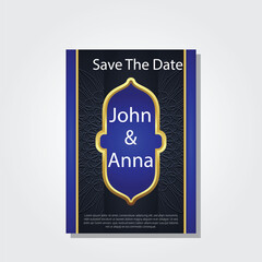 Creative Template Design for elegant and luxurious wedding invitations