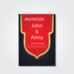 Creative Template Design for elegant and luxurious wedding invitations