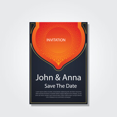 Creative Template Design for elegant and luxurious wedding invitations