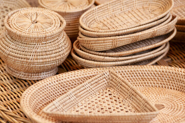 wicker dishes