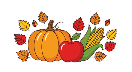 Celebrate autumn with this vibrant pumpkin, apple, and corn harvest arrangement perfect for Thanksgiving and fall festivals