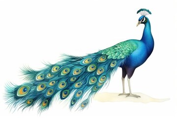 Fototapeta premium Peacock animal bird tail.
