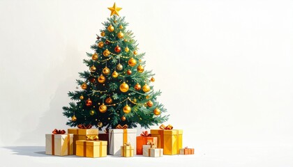 Festive Tree in Gold