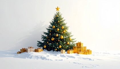 Yuletide Splendor: Golden Glow